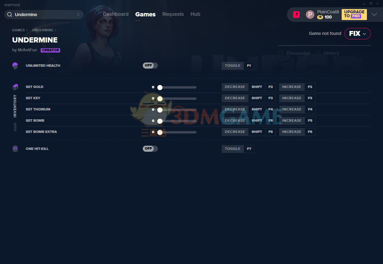 《矿坑之下》v2020.08.14七项修改器[MrAntiFun]