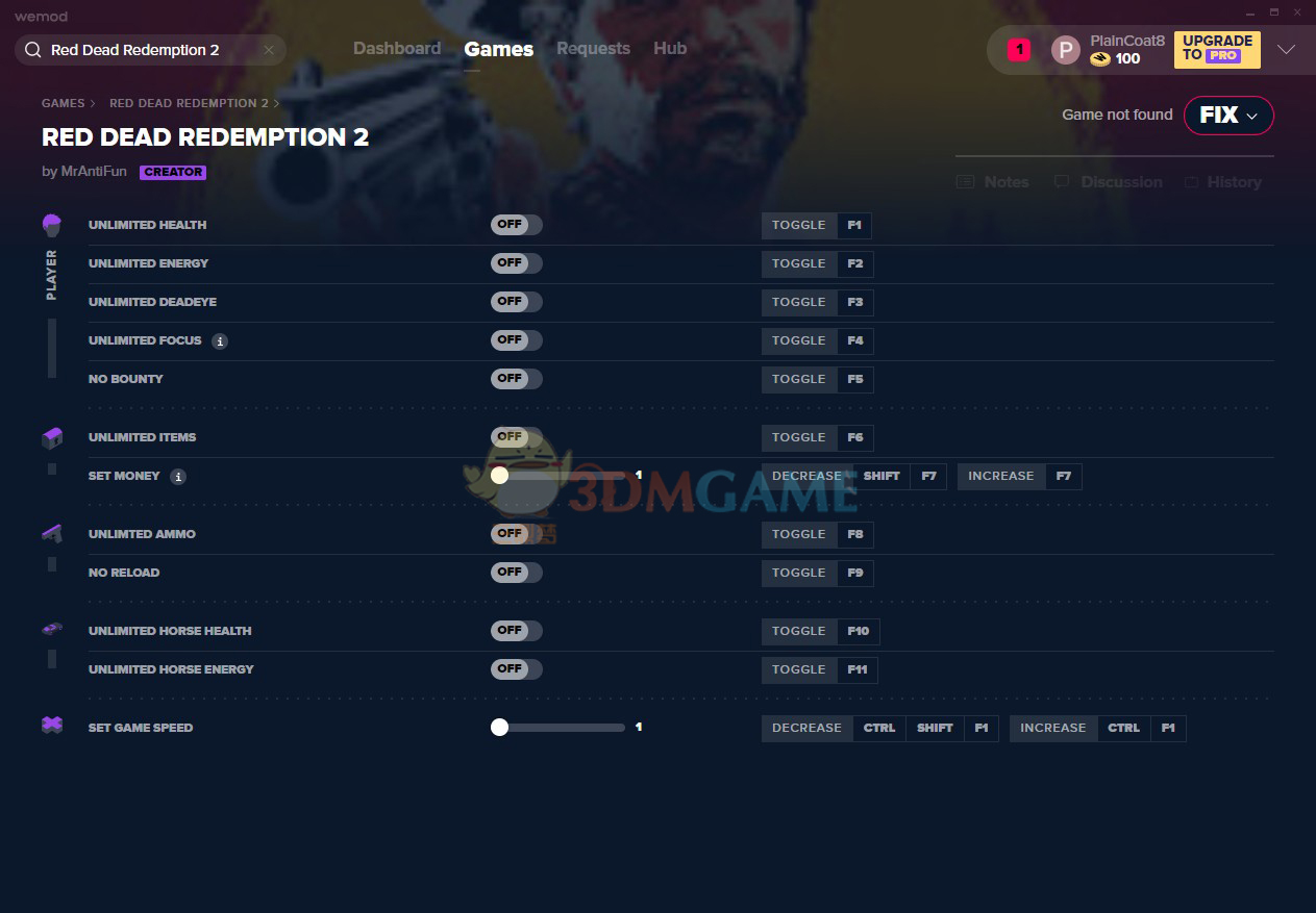 《荒野大镖客2》v1311.12十二项修改器[MrAntiFun][Steam]