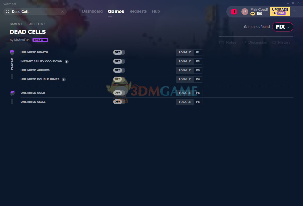 《死亡细胞》v2.0六项修改器[MrAntiFun]