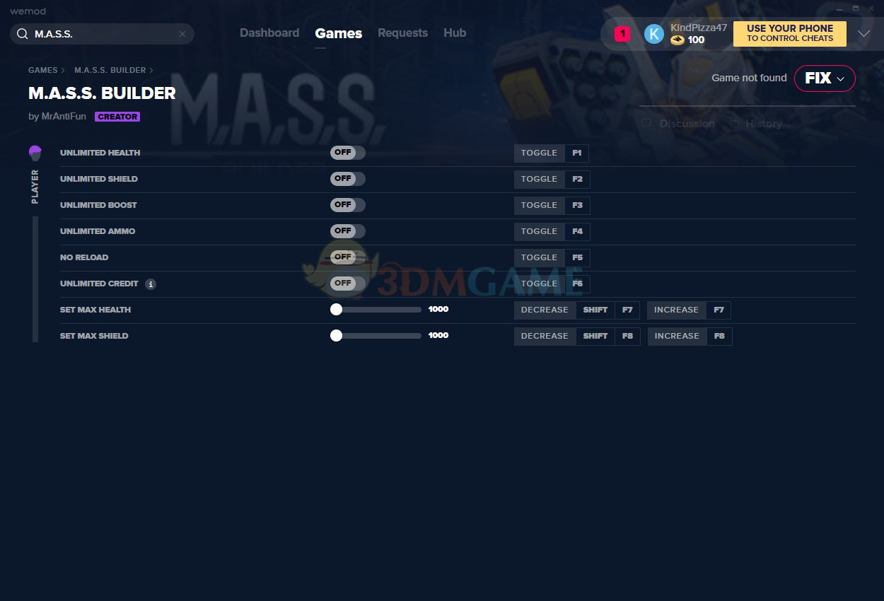 《M.A.S.S. Builder》v0.4.0八项修改器[MrAntiFun]