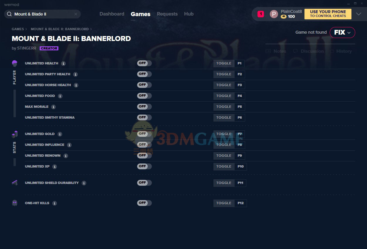 《骑马与砍杀2》v1.4.3十二项修改器[MrAntiFun]