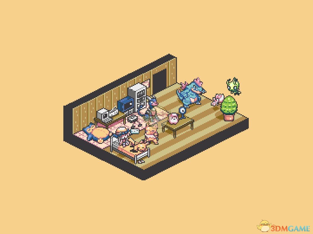 《Wallpaper Engine》像素风宝可梦之家动态壁纸