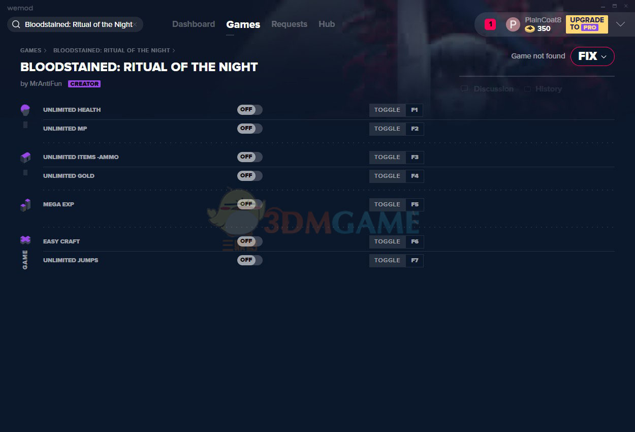 《血污：夜之仪式》v2020.07.13七项修改器[MrAntiFun]