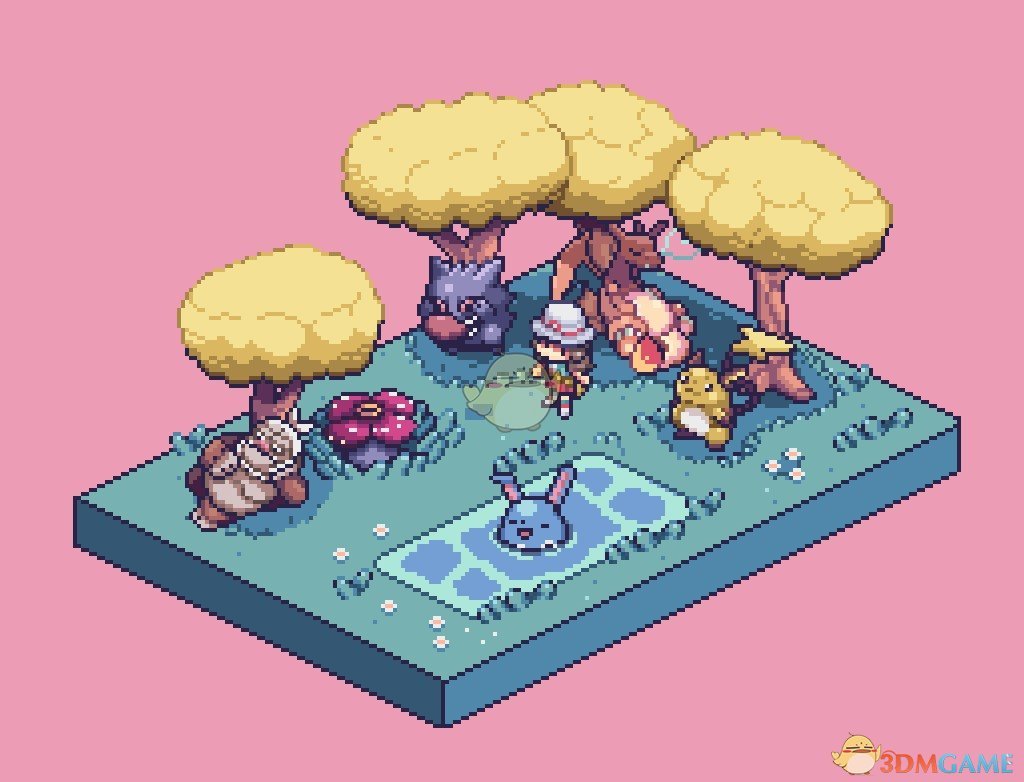 《Wallpaper Engine》宝可梦火红/叶绿浆果森林像素风动态壁纸