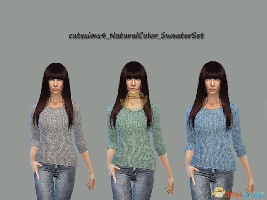 《模拟人生4》女士简洁毛衣MOD
