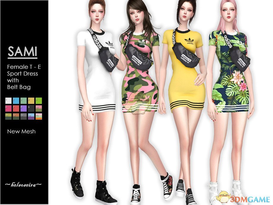 《模拟人生4》女性美丽运动迷你连衣裙MOD