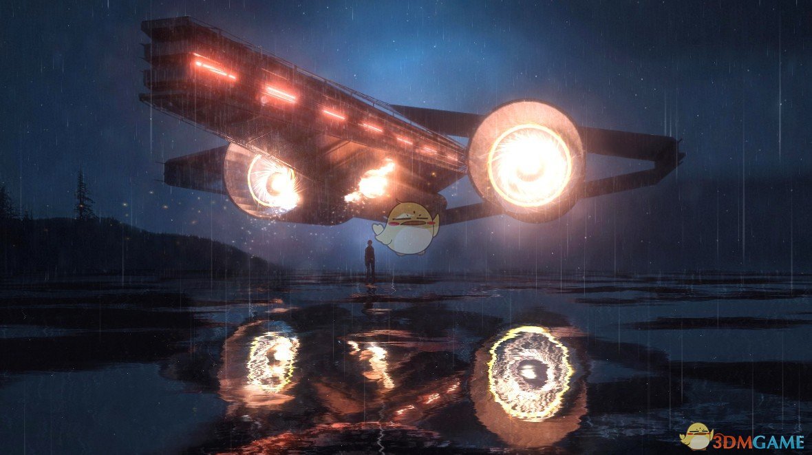 《Wallpaper Engine》雨夜飞船动态壁纸