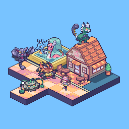 《Wallpaper Engine》宝可梦黑/白2乔英大道像素风迷你场景动态壁纸