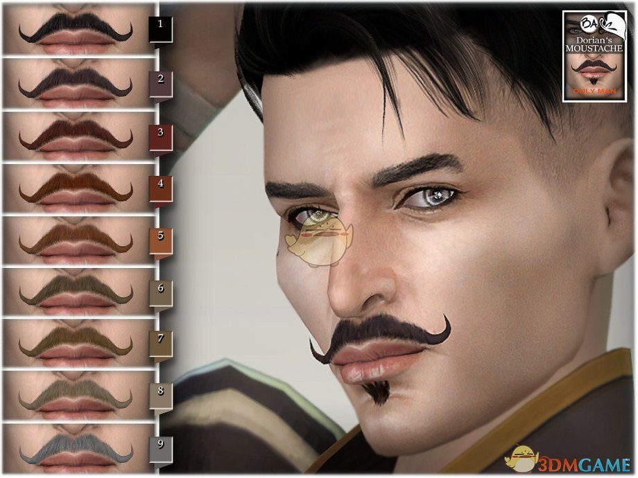 《模拟人生4》复古的八字胡MOD