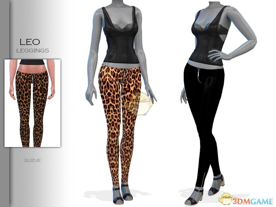 《模拟人生4》女性带拉链的豹纹长裤MOD