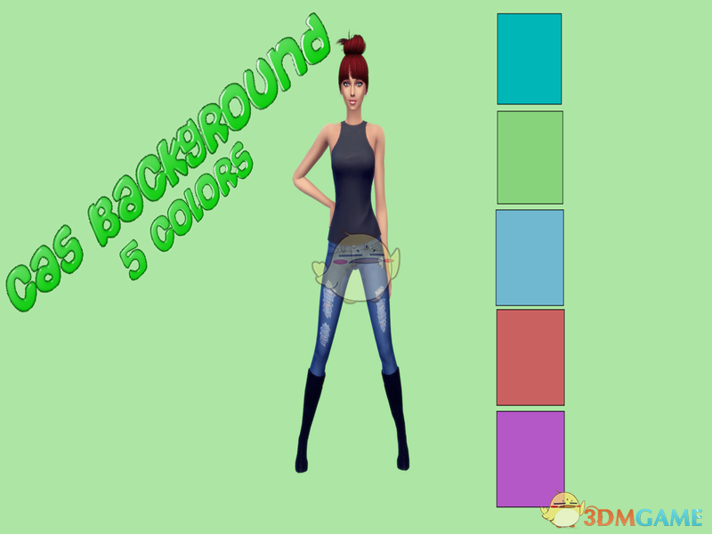 《模拟人生4》纯色创建背景MOD