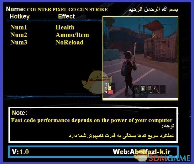 《反面形象：持枪攻击》v1.0三项修改器[Abolfazl]