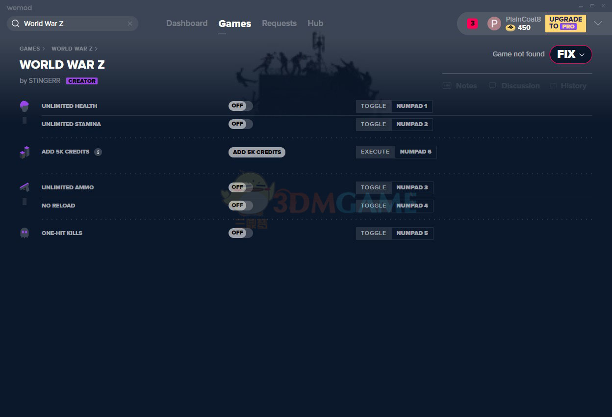 《僵尸世界大战》v1.70六项修改器[MrAntiFun][Epic]