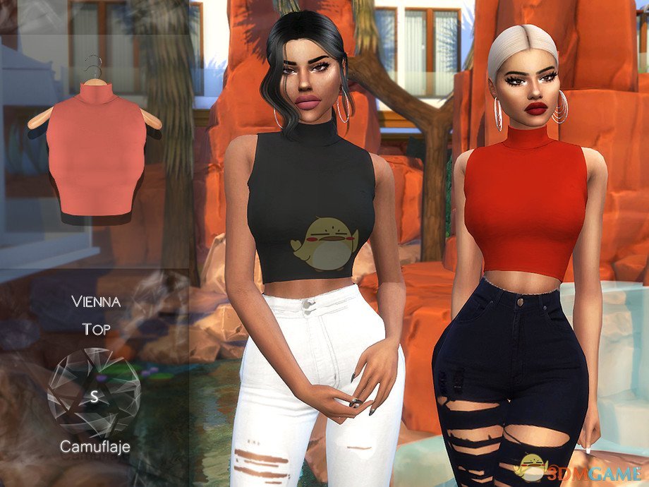 《模拟人生4》圆领简洁女性上衣MOD