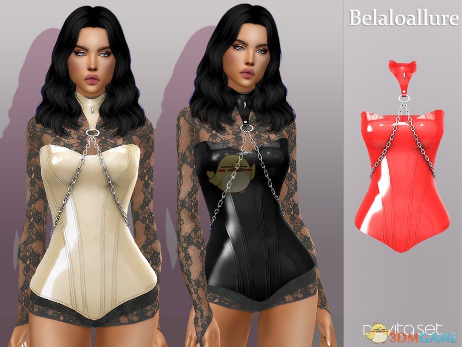 《模拟人生4》女性皮质铁链上衣MOD