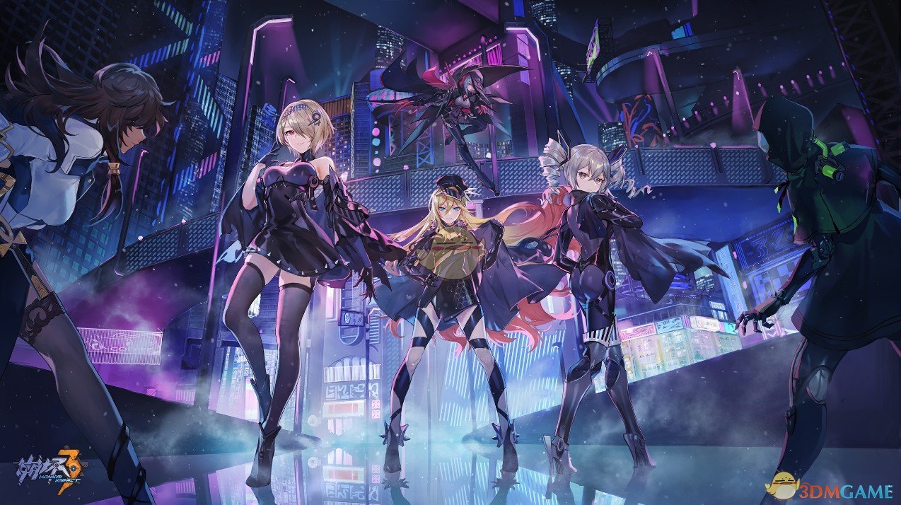 《Wallpaper Engine》崩坏3赛博朋克三人组精美动态壁纸