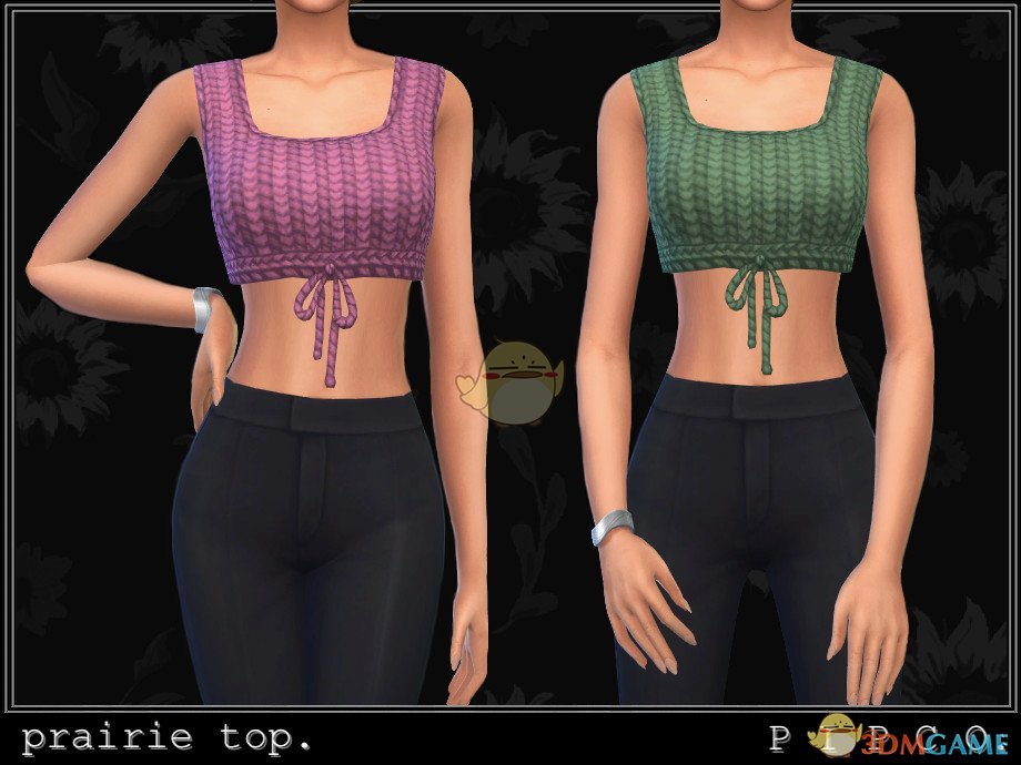 《模拟人生4》毛制蝴蝶结上衣MOD