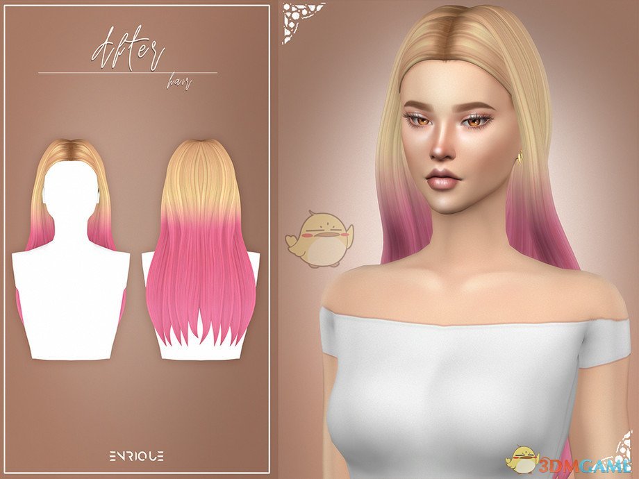 《模拟人生4》女性双色长发MOD