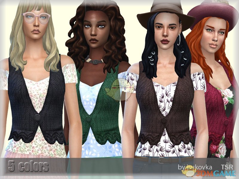 《模拟人生4》女性毛制衬衫MOD