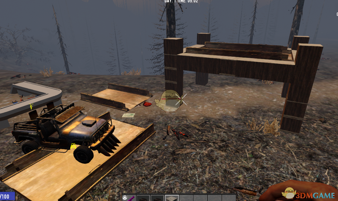 《七日杀》载具升降台和旋转平台MOD