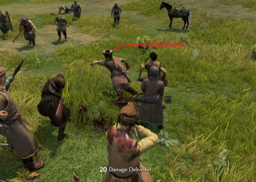 《骑马与砍杀2》钝器和箭可以击倒敌人MOD