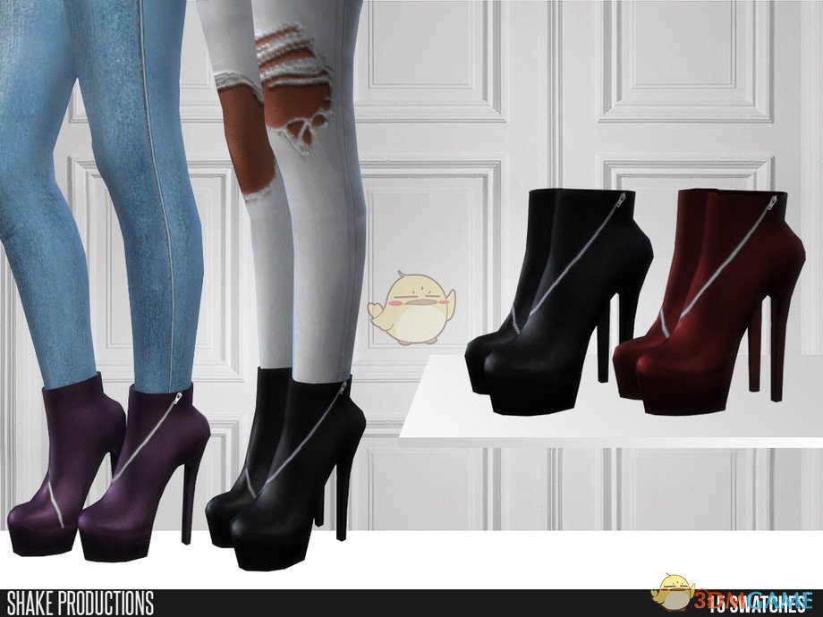 《模拟人生4》女性带拉链的高跟鞋MOD