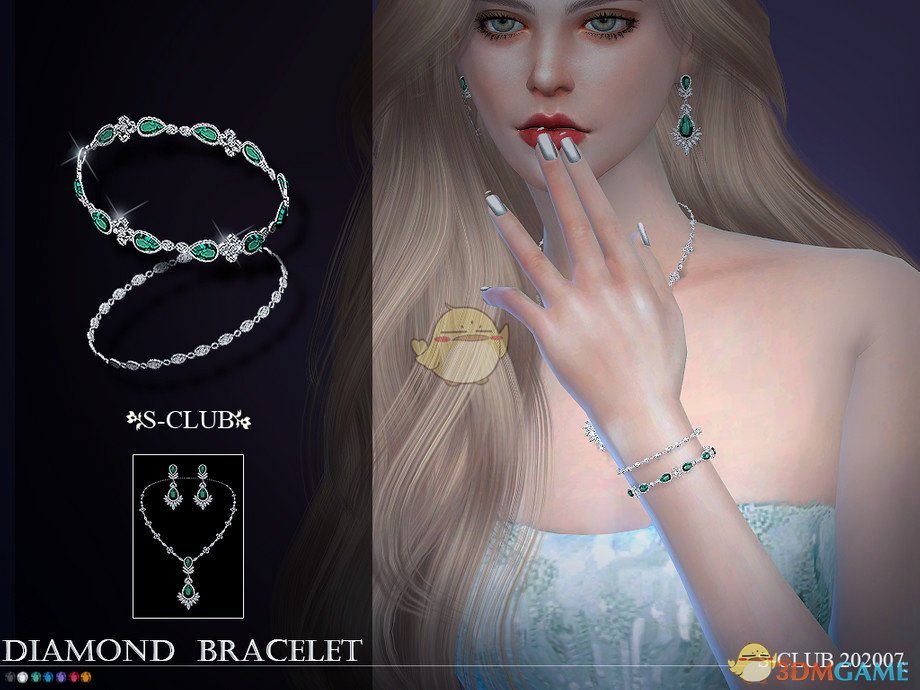 《模拟人生4》精致绿色钻石手链MOD
