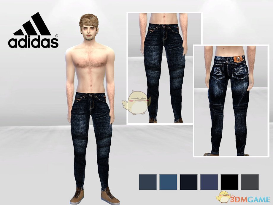 《模拟人生4》男士宽松牛仔裤MOD