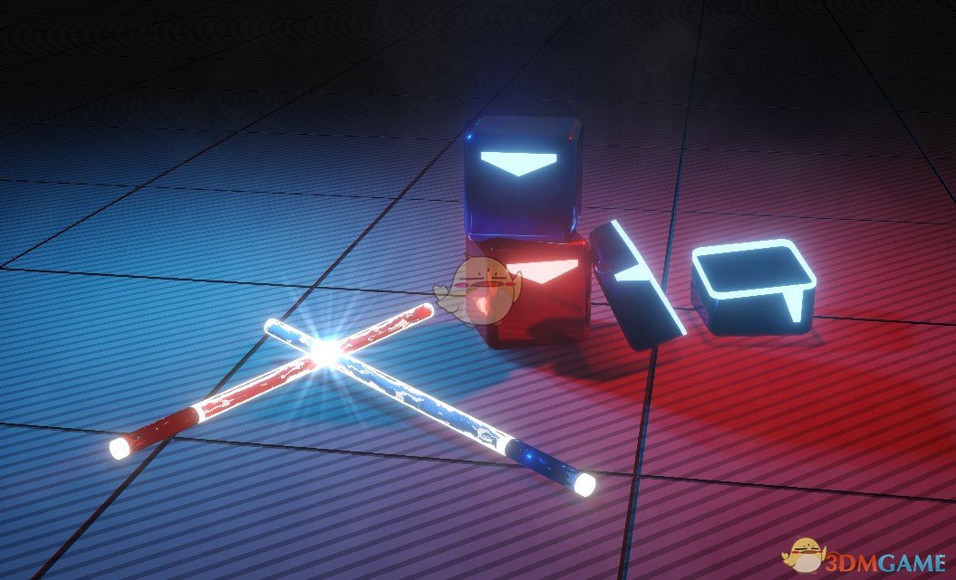 《Wallpaper Engine》Beat Saber游戏光剑和方块3D建模动态壁纸