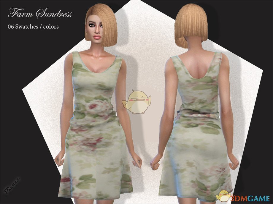 《模拟人生4》女性美丽莲花荷叶连衣裙MOD
