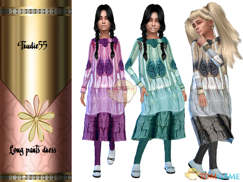 《模拟人生4》波西米亚风格分层连衣裙MOD