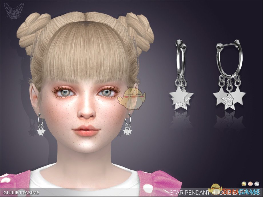 《模拟人生4》小女孩三连星星耳环MOD
