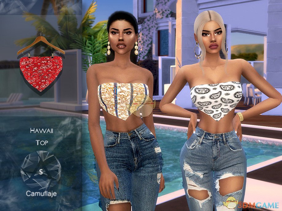 《模拟人生4》女性吊带爱心上衣MOD