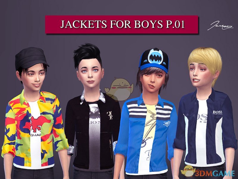 《模拟人生4》男孩的帅气夹克MOD