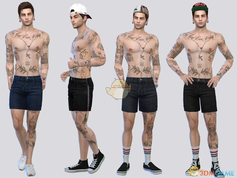 《模拟人生4》男士休闲牛仔短裤MOD