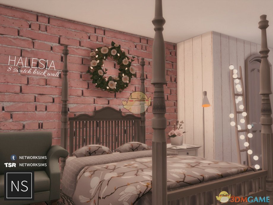 《模拟人生4》质朴的砖墙MOD