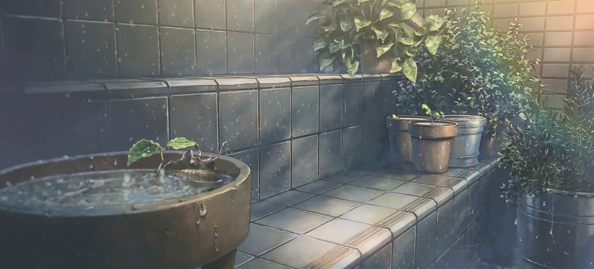 《Wallpaper Engine》下雨阳台植物超精致动漫风动态壁纸