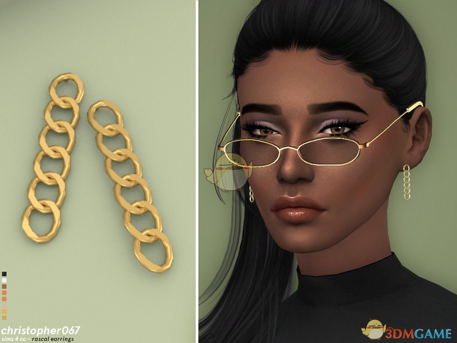 《模拟人生4》时尚小型圆环耳环MOD