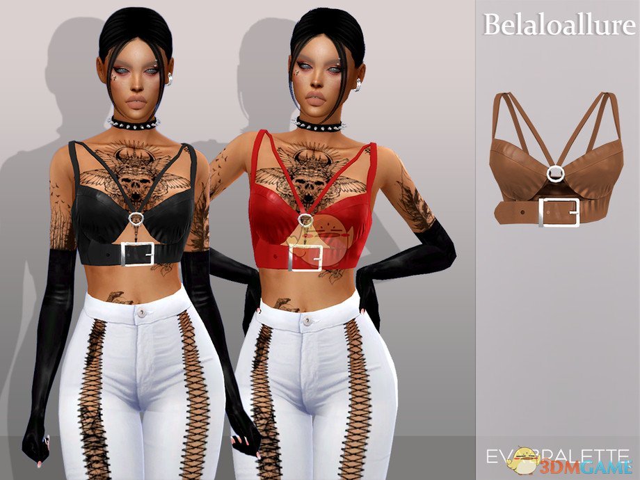 《模拟人生4》皮质吊带上衣MOD