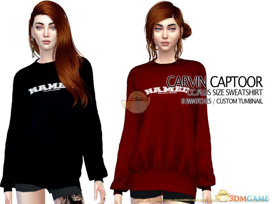 《模拟人生4》女性大码运动衫MOD