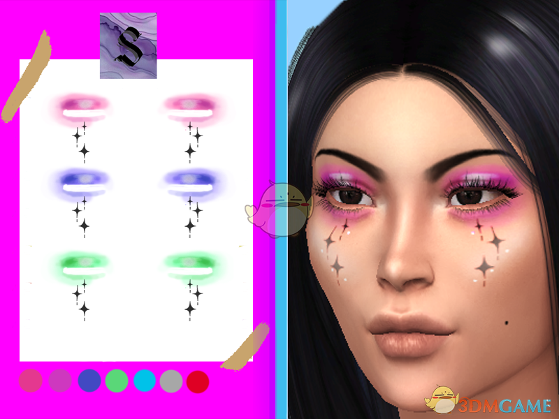 《模拟人生4》女性精致泪痕涂装MOD