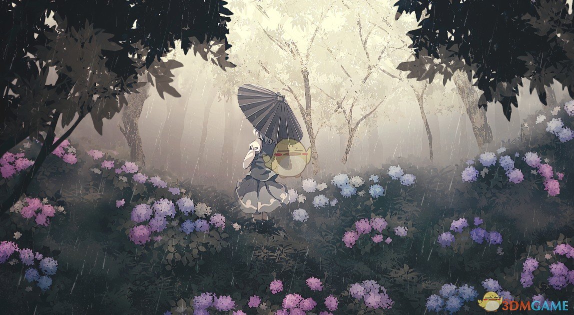 《Wallpaper Engine》东方 - 绣球花园鼠标移动动态壁纸