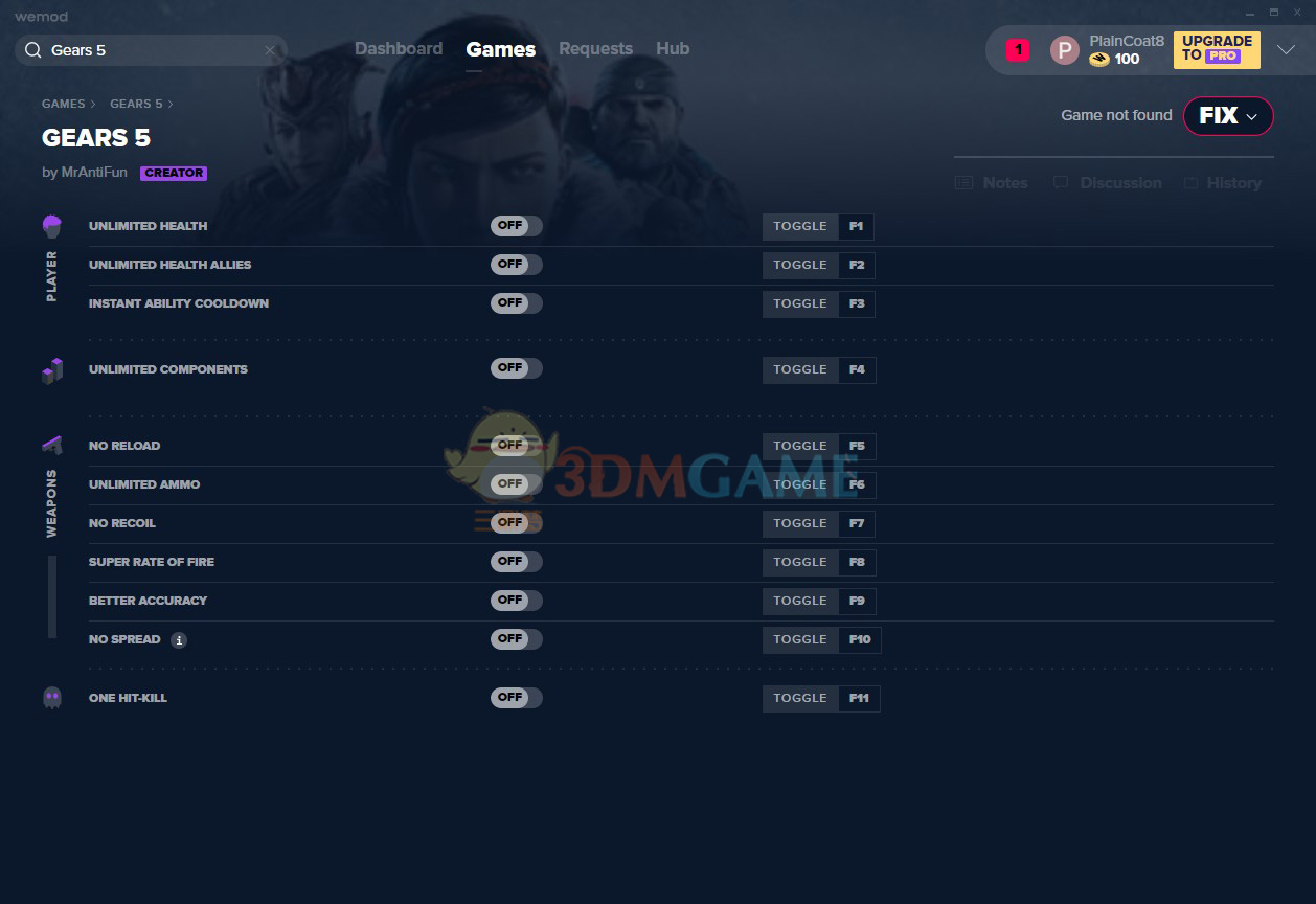 《战争机器5》v2020.10.28十一项修改器[MrAntiFun][Steam]