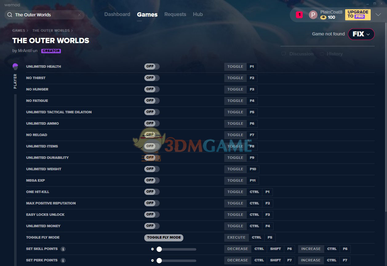 《天外世界》v1.3.0二十三项修改器[MrAntiFun][Epic]