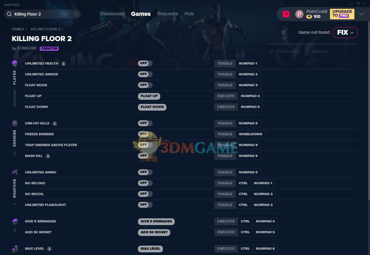 《杀戮空间2》v1105二十项修改器[MrAntiFun][Steam]