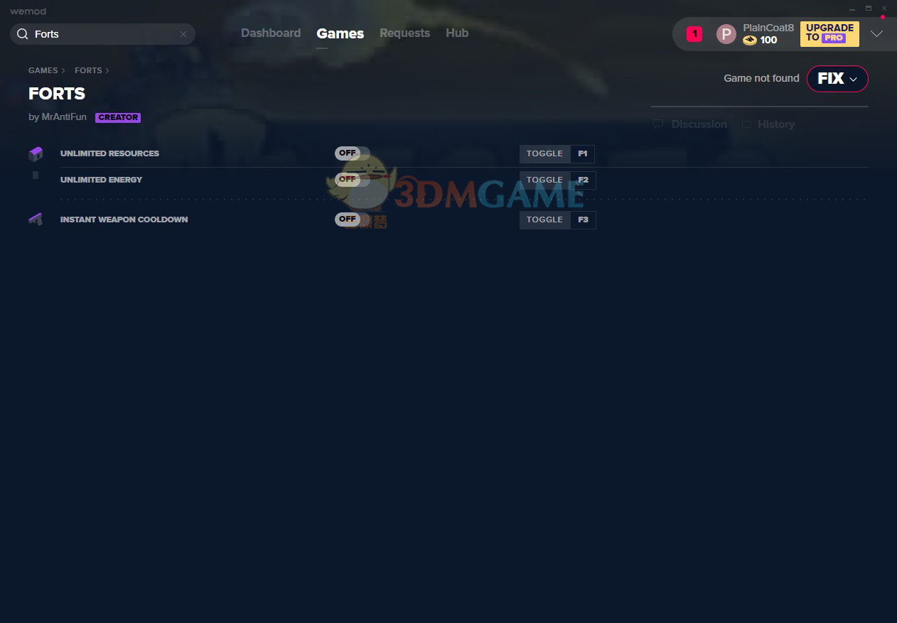 《要塞》v2020.10.28三项修改器[MrAntiFun]