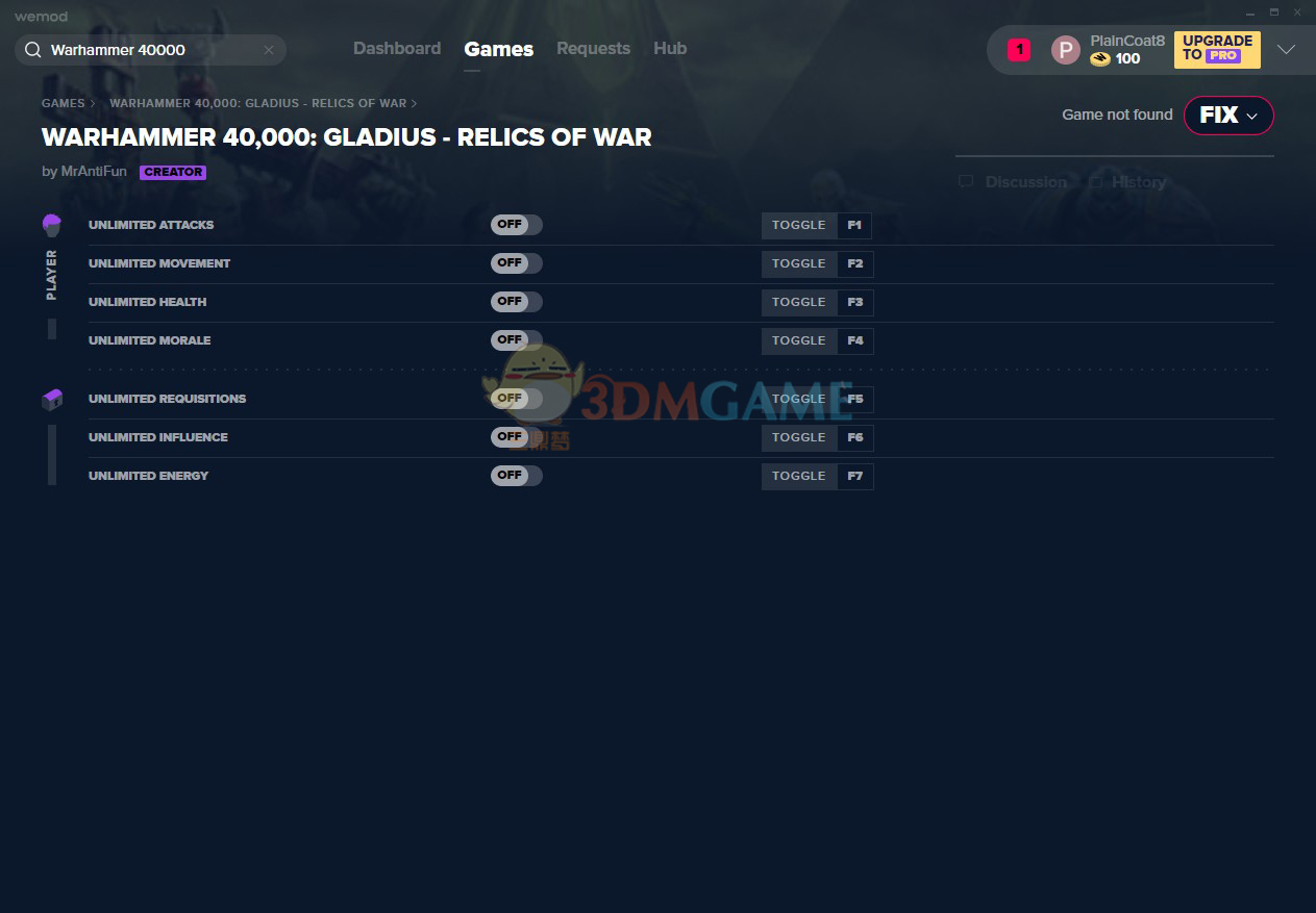 《战锤40K：格雷迪厄斯遗迹之战》v1.6.4七项修改器[MrAntiFun]