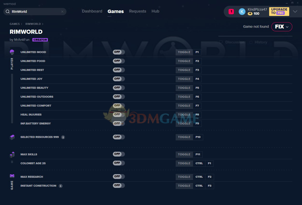 《环世界》v1.2十四项修改器[MrAntiFun]