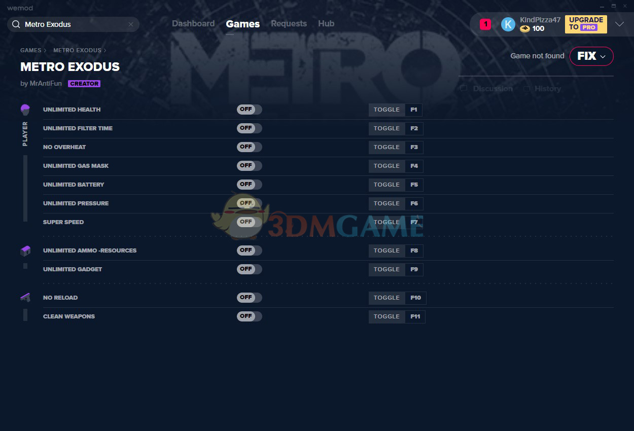 《地铁：逃离》v2020.10.20十一项修改器[MrAntiFun][Steam]