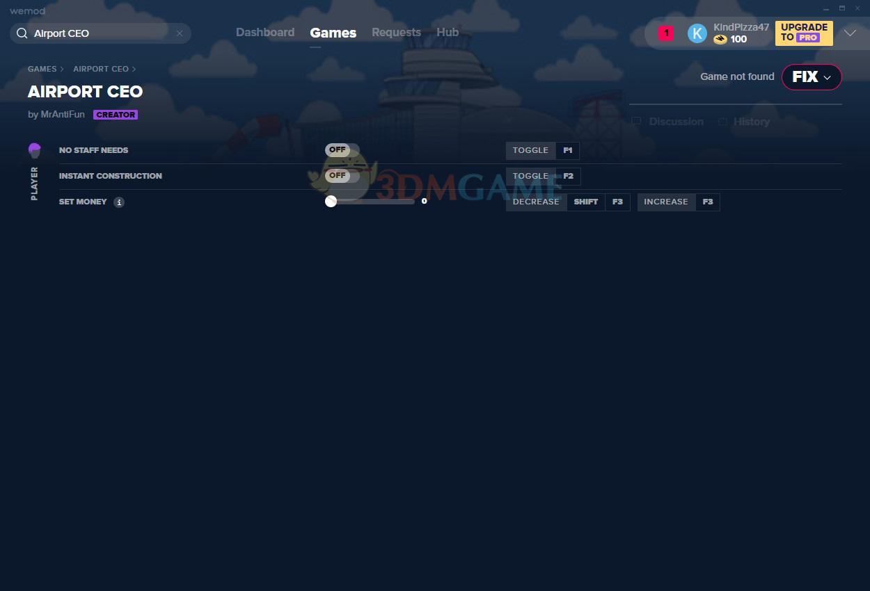 《机场CEO》v2020.11.07三项修改器[MrAntiFun]